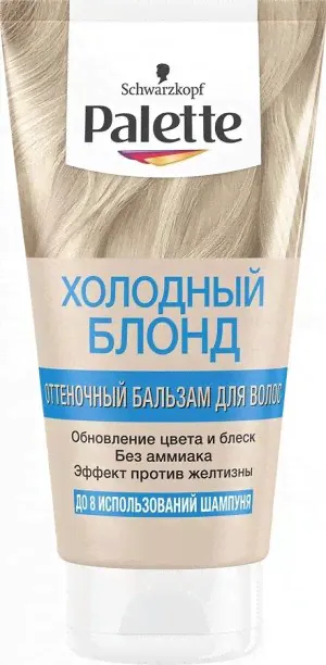 Palette Оттеночный бальзам, Холодный блонд, обновление цвета и уход, временное окрашивание, 150 мл-0