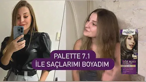 Evde saç boyama Palette 7.1 küllü kumral