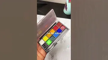 Turn a #dollartree eyeshadow palette into a watercolor/ gouache palette!
