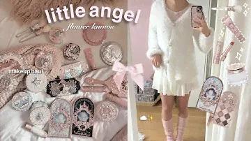 flower knows little angel collection☁️ aesthetic makeup haul! coquette & pinterest inspired