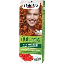 Краска для волос Palette Naturals, 8-77 светлая медь, 110 мл