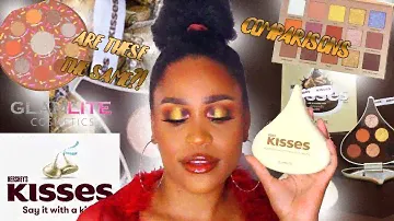 HERSHEY'S X GLAMLITE l MILK CHOCOLATE ALMONDS PALETTE REVIEW + COMPARISONS l NelleDoingThings!