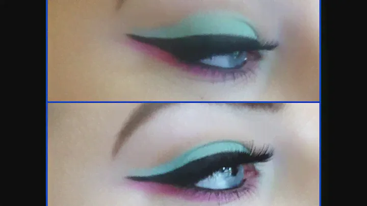 Blue & Pink Eye Tutorial. 10L1P #10 Sleek I Divine Snapshots Palette