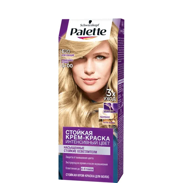 Краска для волос Palette, оттенок: E20 (0-00) осветляющий