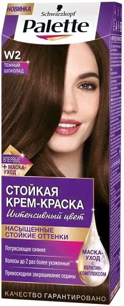 Стойкая крем-краска Palette W2 Темный шоколад, 110 мл
