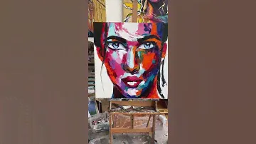 Palette knife artwork creative process