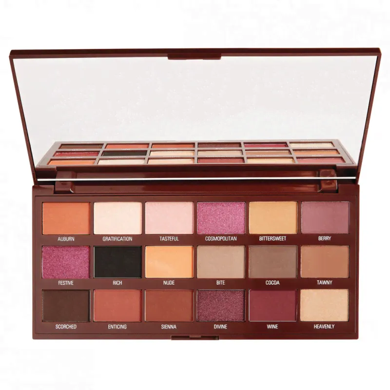 I Heart Revolution Палетка теней Chocolate Cranberries & Chocolate Make Up Pigment Palette-3