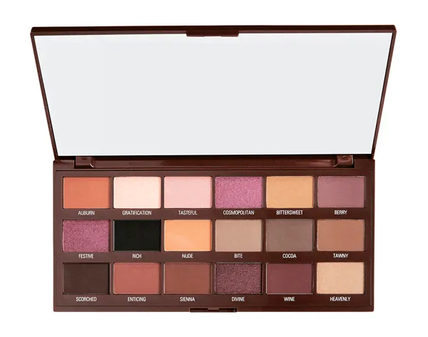 Палетка теней для век I Heart Revolution Chocolate Eyeshadow Palette, оттенок Cranberries & Chocolate-1