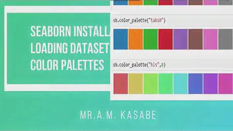 Seaborn Installation, Datasets & Color Palette 02 | Python | #seaborn #python