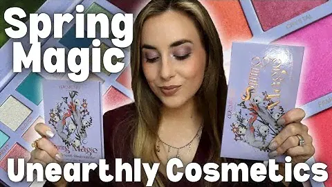 NEW UNEARTHLY COSMETICS SPRING MAGIC EYESHADOW AND BLUSH PALETTE FIRST IMPRESSIONS, DEMO, & SWATCHES