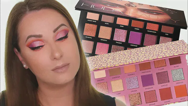 Revolution Pro Romance vs Huda Beauty Desert Dusk Palette Comparison