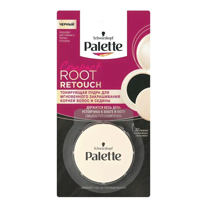Пудра тонирующая для волос Palette Root Retouch Черный 3 г
