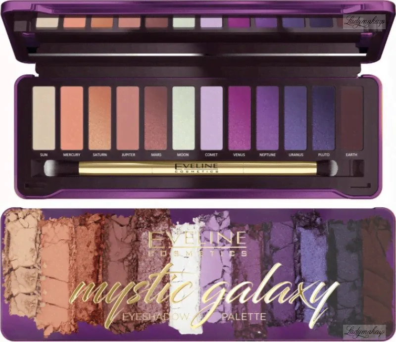 Eveline Cosmetics - Mystic Galaxy Eyeshadow Palette - Palette of 12 eyeshadows