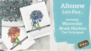 Altenew Watercolor Brush Markers! | Let's Play | 2 Techniques to Use to Color Your Favorite Images
