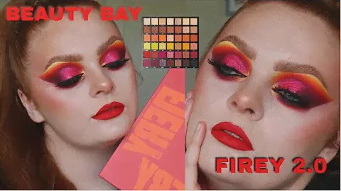 BY BEAUTY BAY - FIREY 2.0 EYESHADOW PALETTE - FULL REVIEW/TUTORIAL