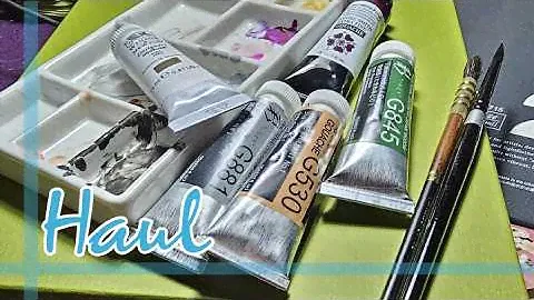 Summer Haul! Holbein gouache set, palette and watercolor brushes!