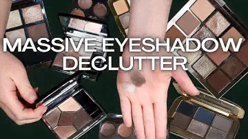 *HUGE* EYESHADOW PALETTE DECLUTTER: declutter with me!