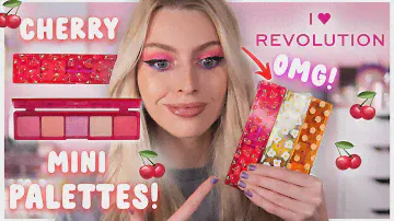 NEW MINI PALETTES! TESTING CHERRY PLEASE // I Heart revolution 🍒