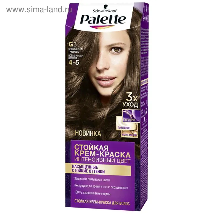 Крем-краска для волос Palette, тон G3, золотой трюфель