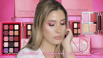 NATASHA DENONA LOVE PALETTE Eyeshadow + GLOW LOVE CHEEK Review Swatches Comparisons Valentines