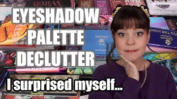 RUTHLESS eyeshadow palette declutter... wow I let go of some palettes I used to LOVE 😳 | PART 1