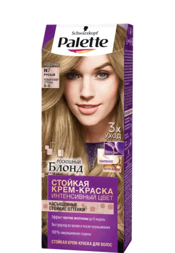 Крем-краска для волос Schwarzkopf Palette тон N7 Русый, 110 мл-0