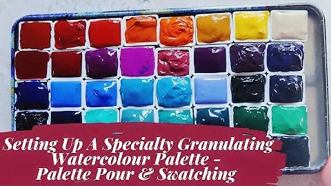 Setting Up A Specialty Granulating Watercolour Palette - Paint Pour & Swatches - Mina Does Art Stuff