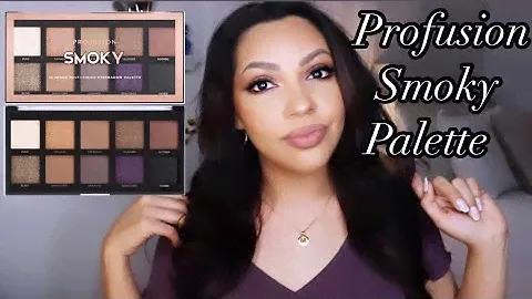 PROFUSION cosmetics eyeshadow palette, Smoky | full face drugstore makeup