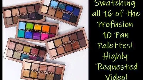 Swatching all 16 | of the Profusion | 10 Pan Eyeshadow Palettes! | Requested Video