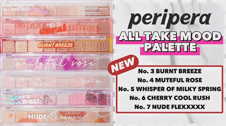 !! NEW !! All 7 palettes of PERIPERA’s ALL TAKE MOOD PALETTE eyeshadow swatch