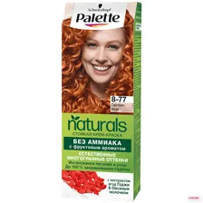 Palette Стойкая крем-краска без аммиака для волос Naturals 8-77 Светлая медь