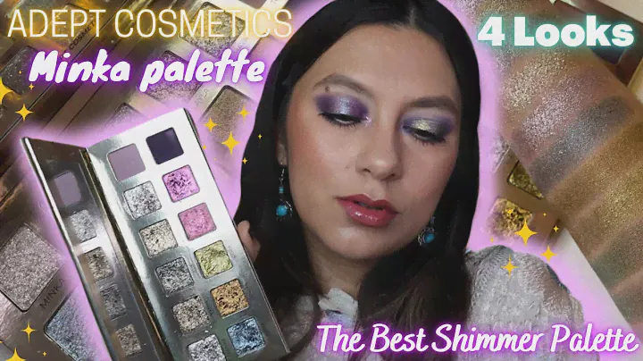 ADEPT COSMETICS MINKA PALETTE REVIEW + SWATCHES | 4 EYE LOOKS | BEST SHIMMER PALETTE EVER?! ✨