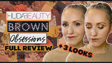 HUDA BEAUTY BROWN OBSESSION PALETTES | FULL REVIEW | 3 EYE LOOKS