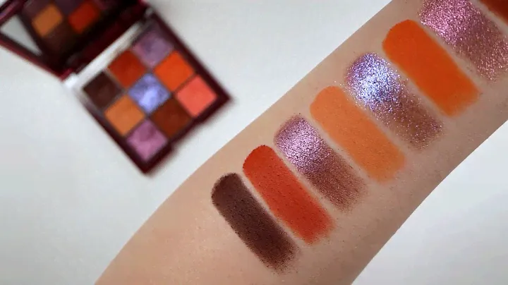 HUDA BEAUTY Lovefest Obsessions Eyeshadow Palette Live Swatches