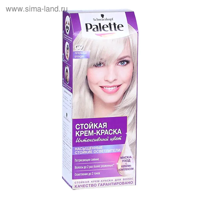 Краска для волос PALETTE С9, пепельный блондин