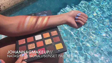 Natasha Denona Sunset palette swatches