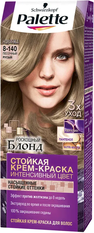 Крем-краска для волос Palette песочный русый 8-140, 110мл