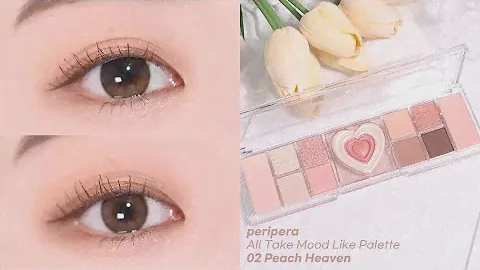 피치 코랄~💗 페리페라 올테이크 무드 라이크 팔레트 02 피치 헤븐│쉬운1분_아이메이크업💭│웜톤팔레트│아이메이크업│됴브 do_ob