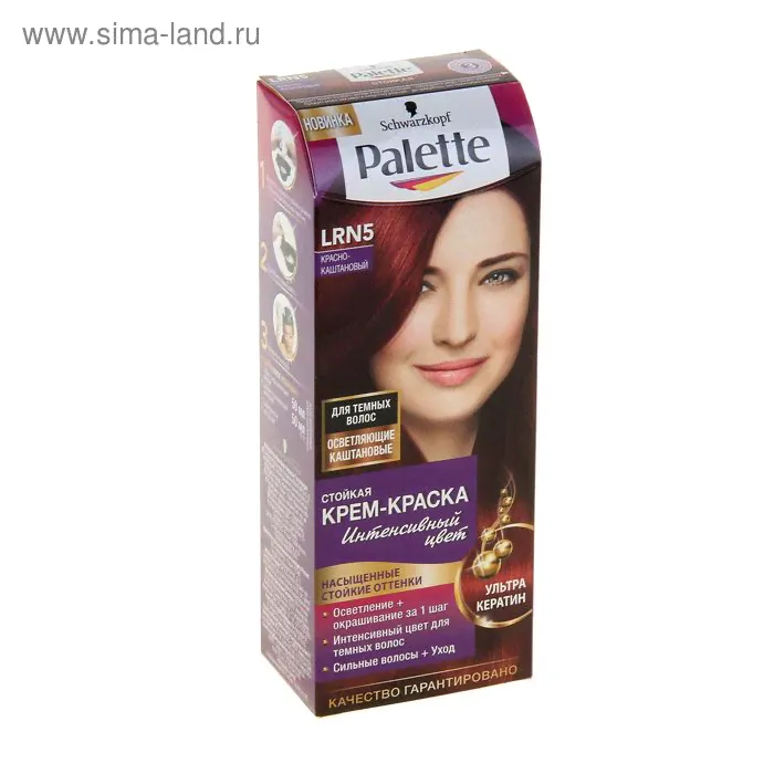 Краска для волос PALETTE ICC LRN5, красно-каштановый-0