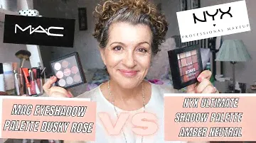 MAC Dusky Rose VS NYX Amber Neutral Eyeshadow palettes // Which one was best for mature skin?