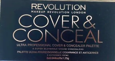 Makeup Revolution Cover and Conceal Palette Contour Highlighter - Light 8x 1.25g