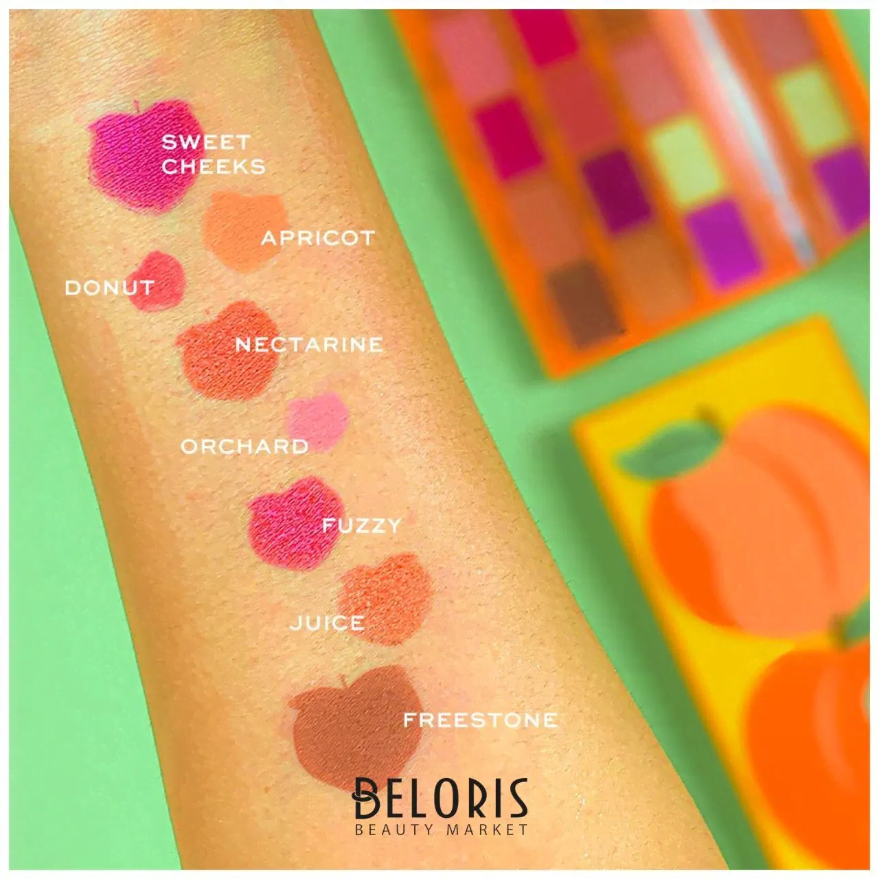 I Heart Revolution Палетка теней для век Tasty Peach Eyeshadow Palette-4
