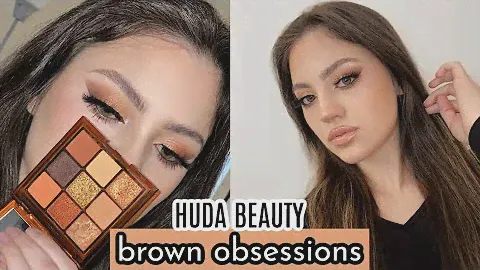 HUDA BEAUTY BROWN OBSESSIONS EYESHADOW PALETTE REVIEW + TUTORIAL