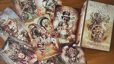 Новинка от Ciro Marchetti!❤️‍🔥Распаковка и обзор колоды “Mystic Palette Tarot”❤️‍🔥Вариант Sepia.