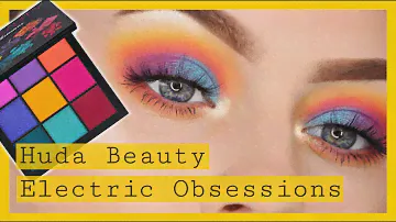 Huda Beauty Electric Obsessions! Colourful Eye Makeup Tutorial