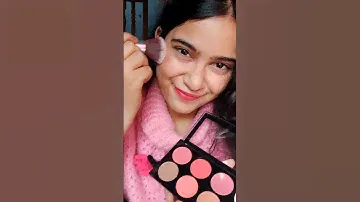 Trying Swiss beauty ultra blush contour palette 🩷 | #makeup #trending