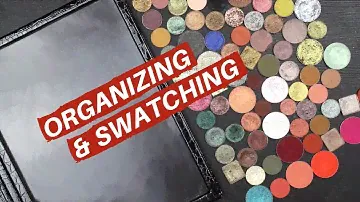 ORGANIZING MY SINGLE EYESHADOWS & CLEANING/DECLUTTERING MY MAGNETIC PALETTES | Hannah Louise Poston