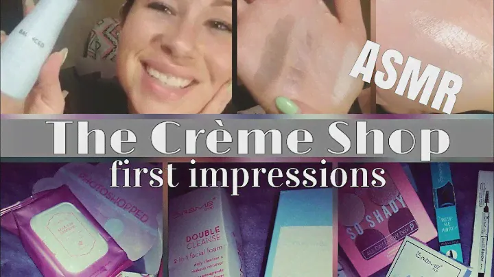 FIRST IMPRESSIONS REVIEW Testing + Swatching THE CREME SHOP | ASMR | Krystalleighmarie