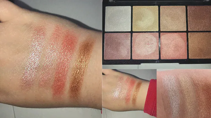 MAKEUP REVOLUTION ULTRA PRO GLOW 2 HIGHLIGHTER PALETTE REVIEW/DEMO!