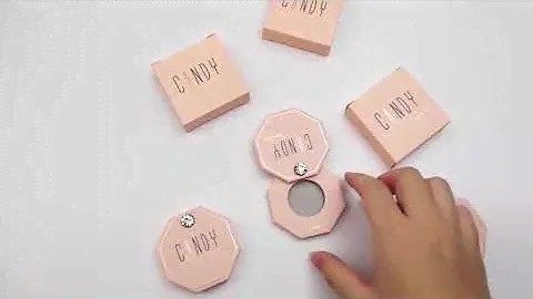Custom 1 Color Octagonal Small Paper Single Empty Eyeshadow Palette Pan Packaging Case